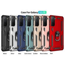 Funda Magnética con Anilla para Samsung Galaxy S21 FE 5G - Carcasa de Grado Militar