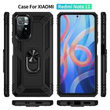 Funda Magnética con Anilla para Xiaomi Redmi Note 11/Redmi Note 11s - Carcasa de Grado Militar